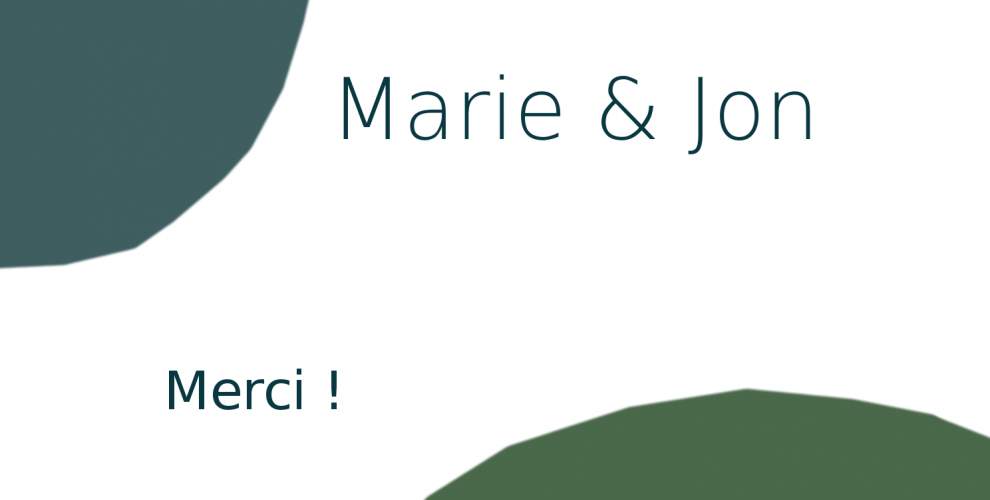 Liste de mariage de Jon et Marie Liste de mariage de Jon et Marie