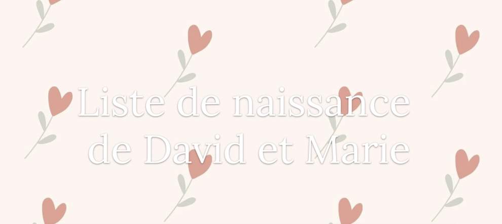Liste de naissance de marie et David Liste de naissance de marie et David