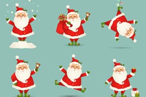 Six père Noël dessinés