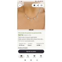 Colier couleur argent pr&eacute;nom lenaya
