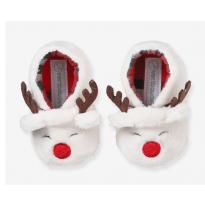 Chaussons de parc fourr&eacute;s b&eacute;b&eacute; &eacute;cru - VERTBAUDET