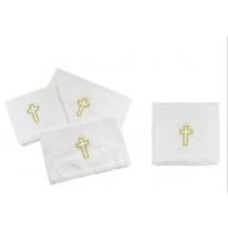 Linge d'autel brod&eacute; d'un motif croix - paroisse.com