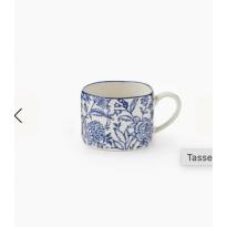 12 Tasses, finition imprim&eacute;e, 15cl ECRU MONOPRIX