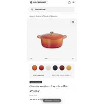 Le Creuset -  Cocotte ronde en fonte &eacute;maill&eacute;e