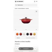 Le Creuset - Marmite en fonte &eacute;maill&eacute;e