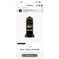 Machine &agrave; Caf&eacute; Citiz | Noir Limousine | Nespresso